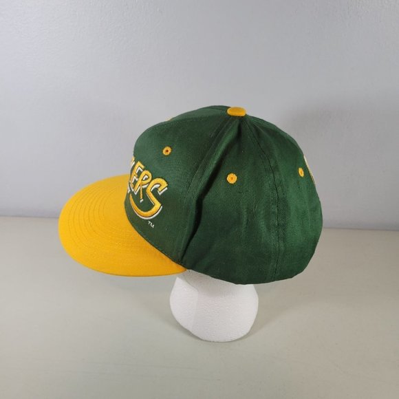 Green Bay Packers Snapback Hat NFL Football Green Yellow Cap - Picture 3 of 7